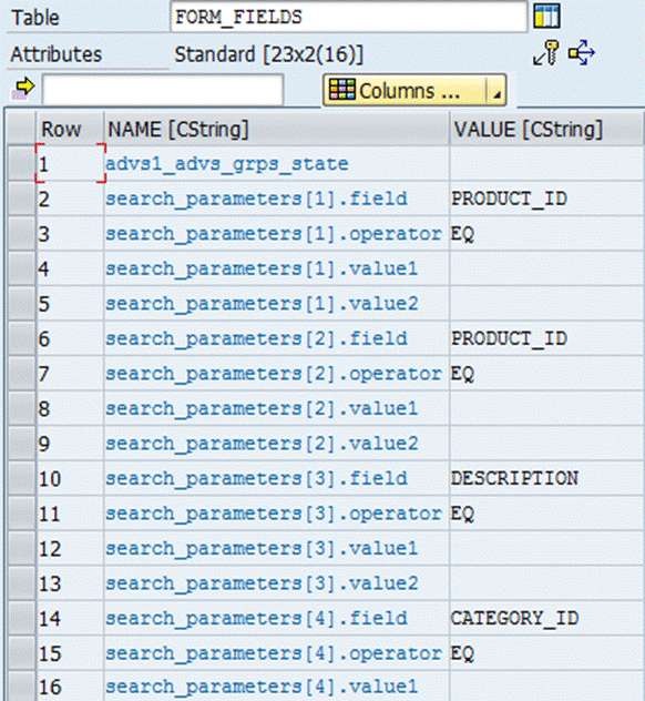 SAP CRM WebClient UI的搜索條件如何渲染出來