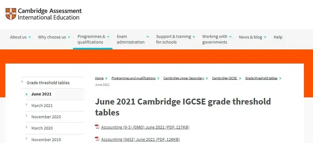 Grade Thresholds - March 2020: Cambridge IGCSE Biology (0610)