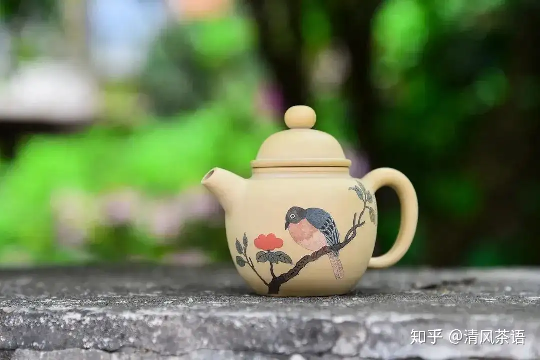 中国陶磁器 元染 丸壺 - 陶芸