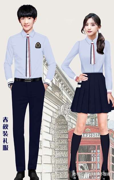 时尚学生校服学生服制服设计款式图 知乎