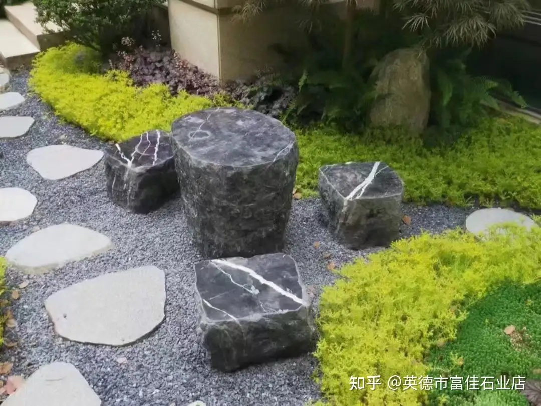 景观石茶台凳子 黑山石加工成石头桌子凳子 知乎