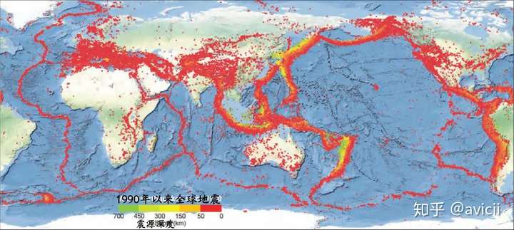 世界地震遍布图