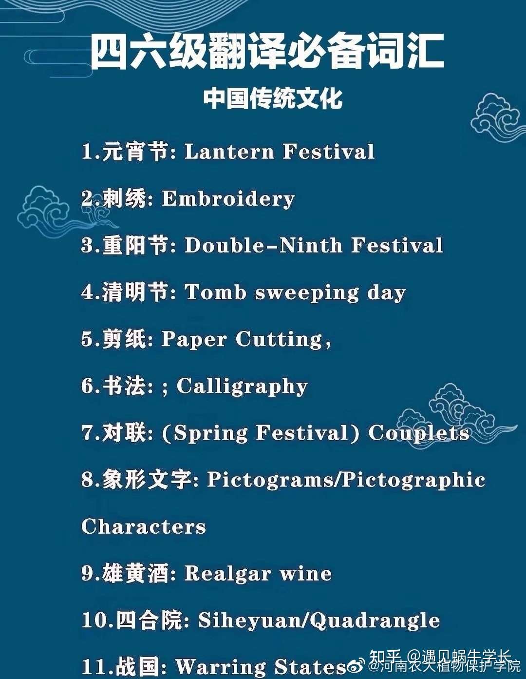英语四六级翻译必备词汇 保保们快点收藏起来吧 知乎