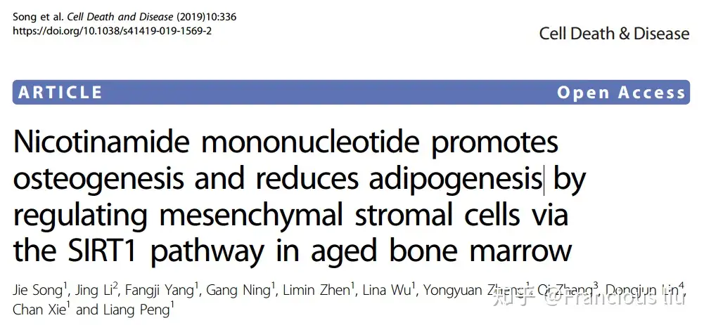 中国科学家发现NMN新功能“多长骨头，少长肉”，减肥者福音？ - 知乎