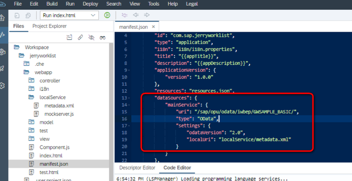 SAP UI5应用怎样访问OData metadata的url和Destination