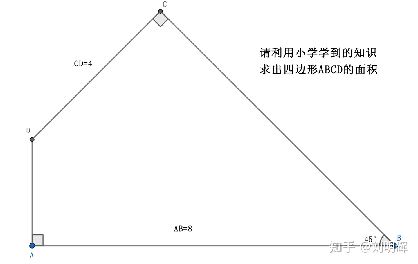 几何题中的神奇辅助线之一（求四边形面积） - 知乎