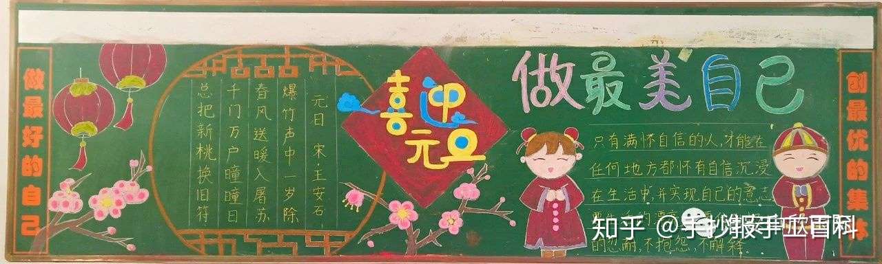 21年版丨春节新年黑板报 知乎