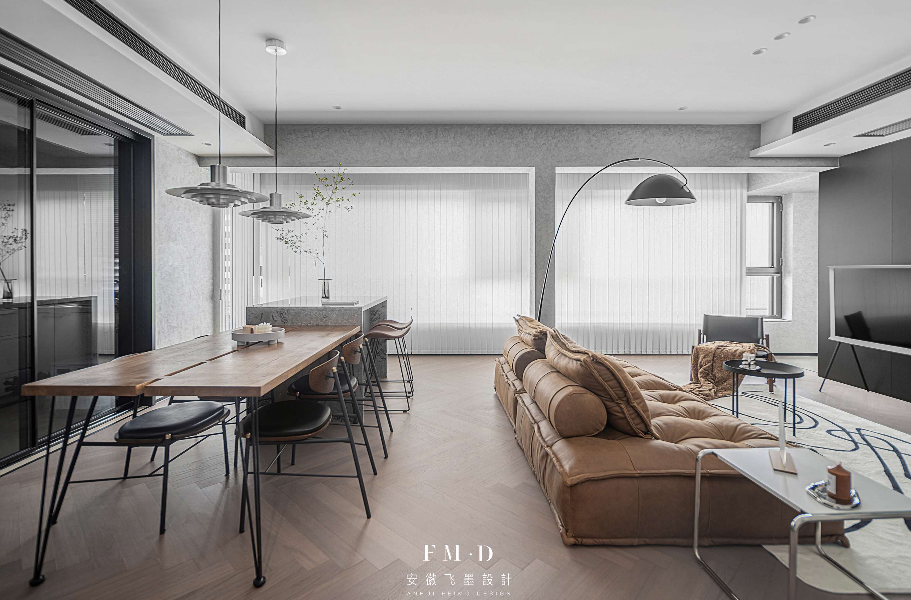 合肥飞墨设计 的想法: 一套房屋,容纳一家三口的春夏秋冬,承载