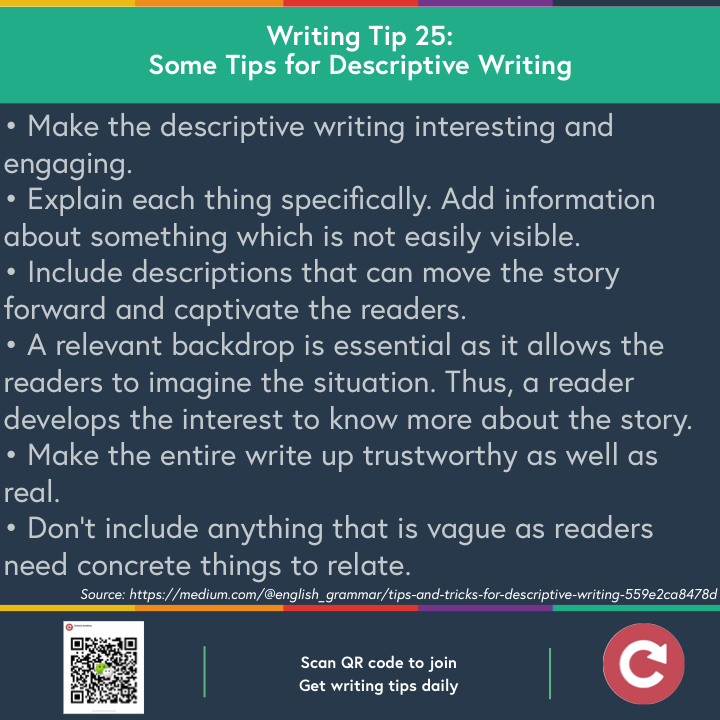 英语写作技巧25 Some Tips For Descriptive Writing 知乎