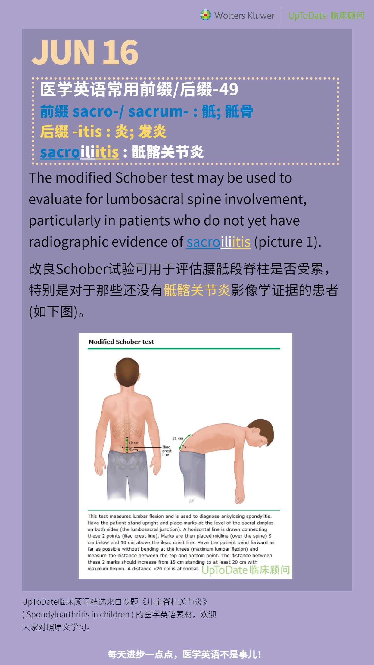 医学英语打卡 6 16 前缀sacro 后缀 Itis 知乎