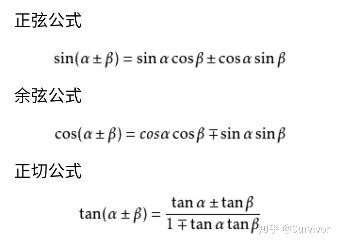 三角恒等式几何证明 Part One 两角和公式 知乎