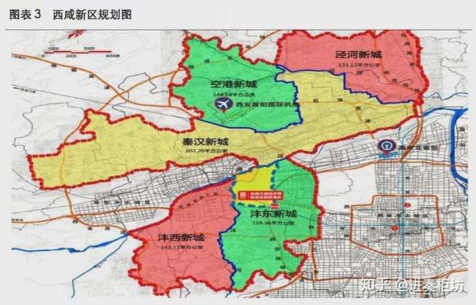 西咸新区区域划分图图片