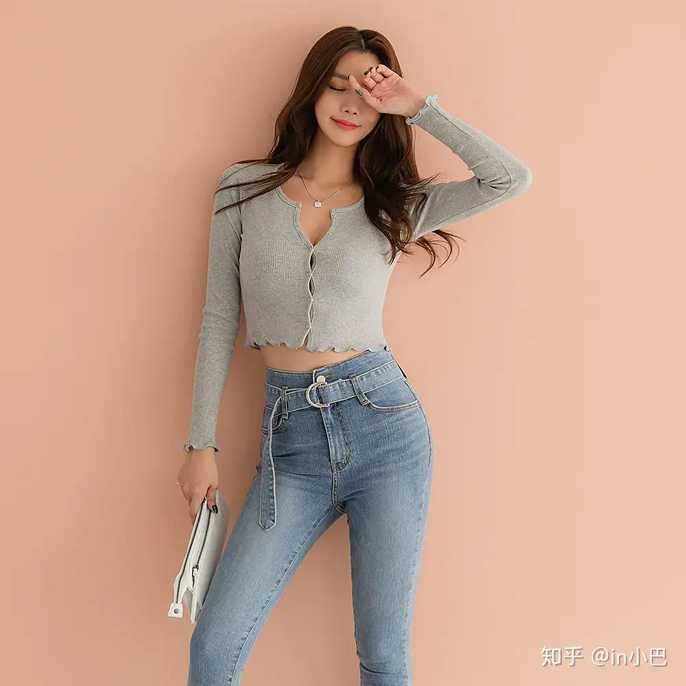 Women Button up Fitted Rib Crop top