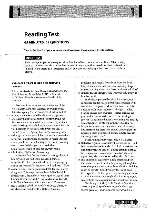 19年11月北美sat真题题目和答案 无水印 清晰 知乎
