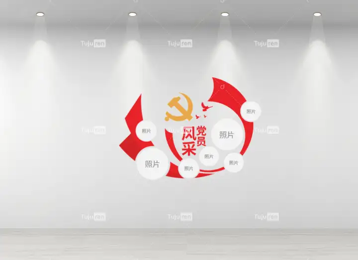 党员风采展示墙文字图片