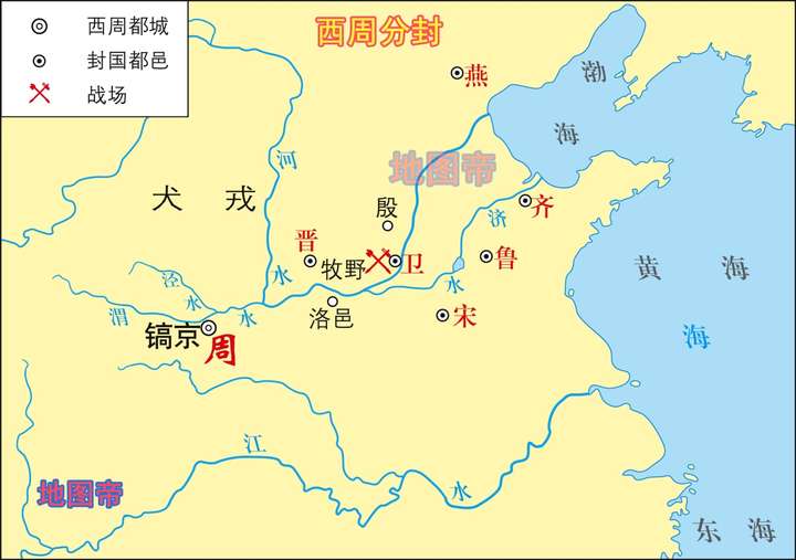 地图帝 微信公众号:地图帝 18人 赞同了该文章 西周从公元前104年 