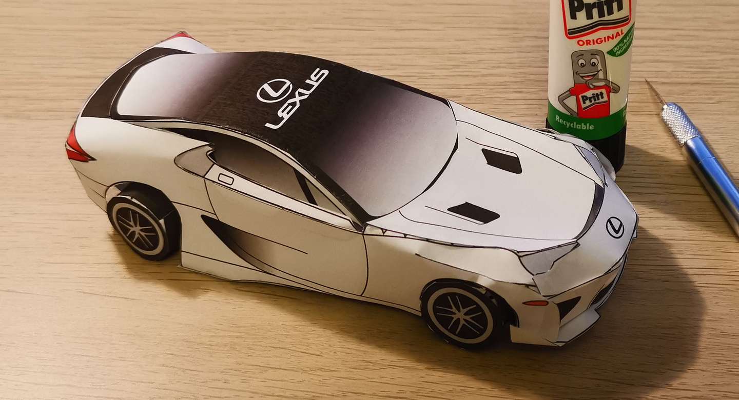 雷克萨斯lfa十周年庆推出四款车型手工纸模型 知乎