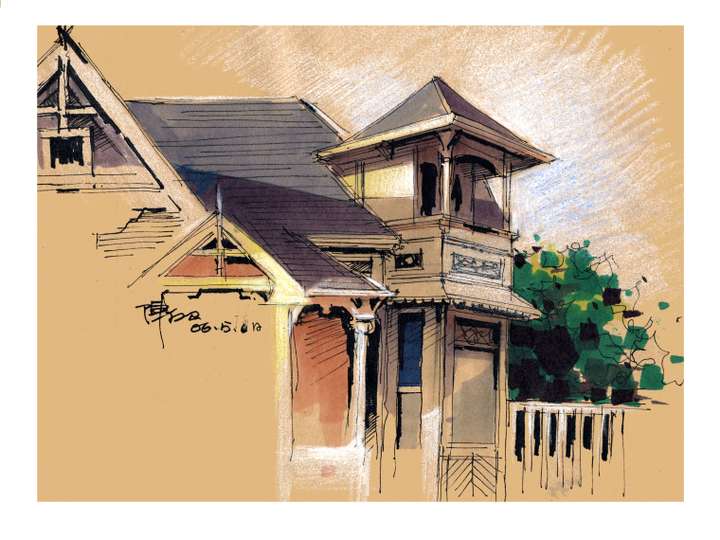 283张陈红卫马克笔手绘