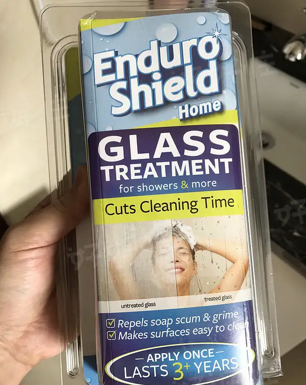 enduroshield home treatment 2 oz kit; for showers & more -one application  protects, makes glass easier to clean for 3 years. 