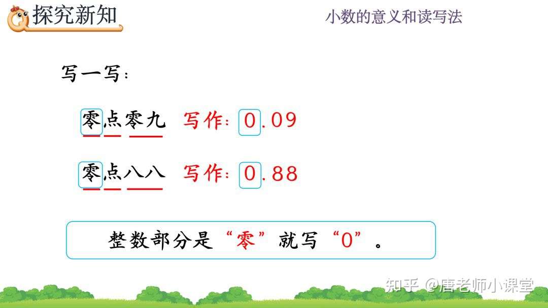四年级数学小数的读法 写法专题讲解 常考题型解析 分享给孩子 知乎