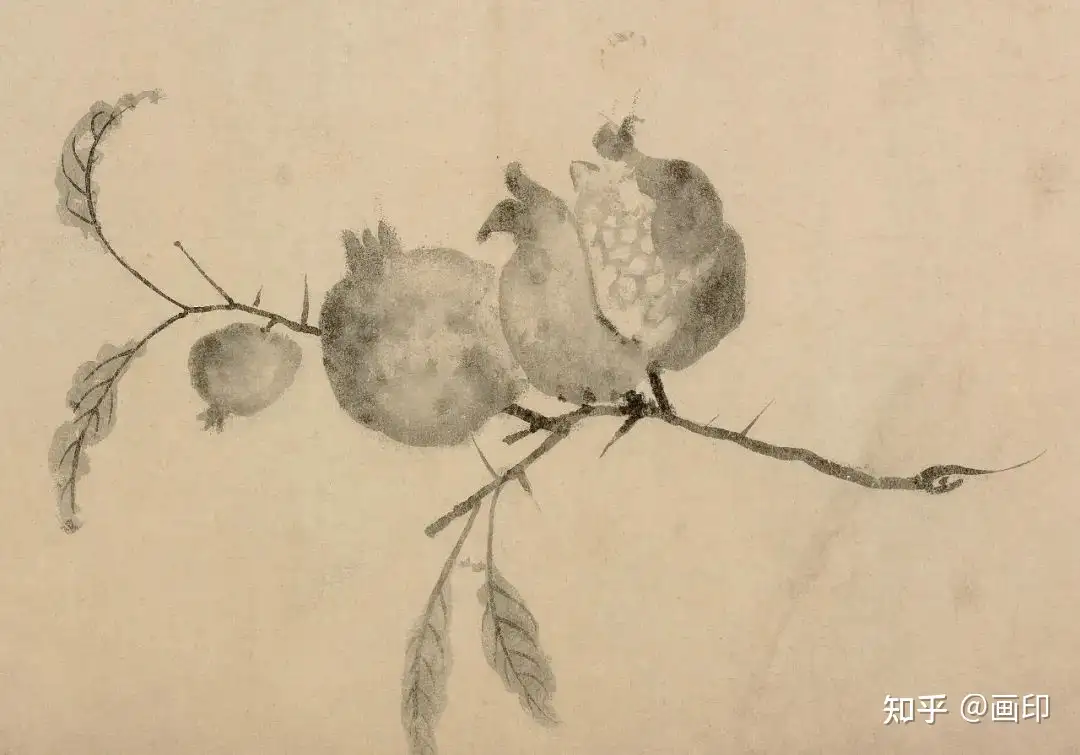 南條観山 寒山 拾得図 南條 正一 水彩画