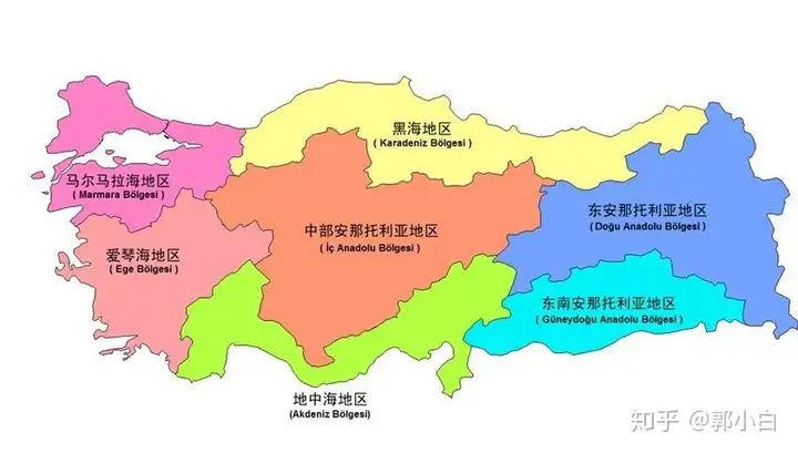 详细的土耳其区域划分和介绍