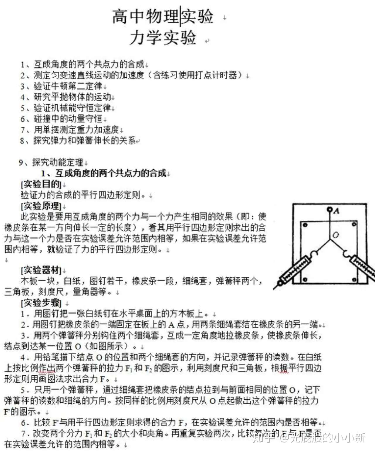 高考冲刺 史上最全物理力学实验汇总 理科生强烈建议打印收藏 知乎