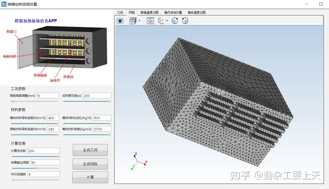 烤箱加热流场仿真分析APP
的图2