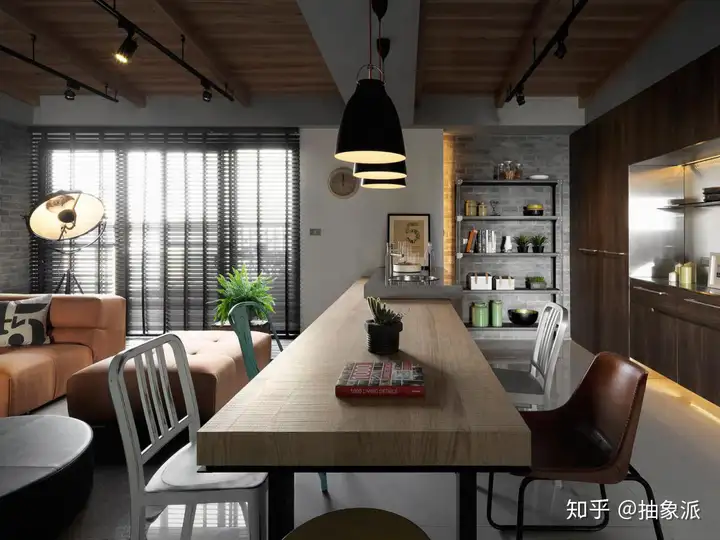 自带冷酷范儿的工业风装修案例效果图(图4)