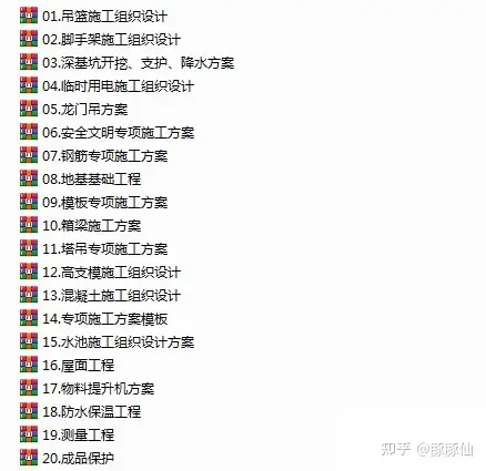 专项施工方案和施工组织设计范本大全，共51大项，工程人赶紧来看