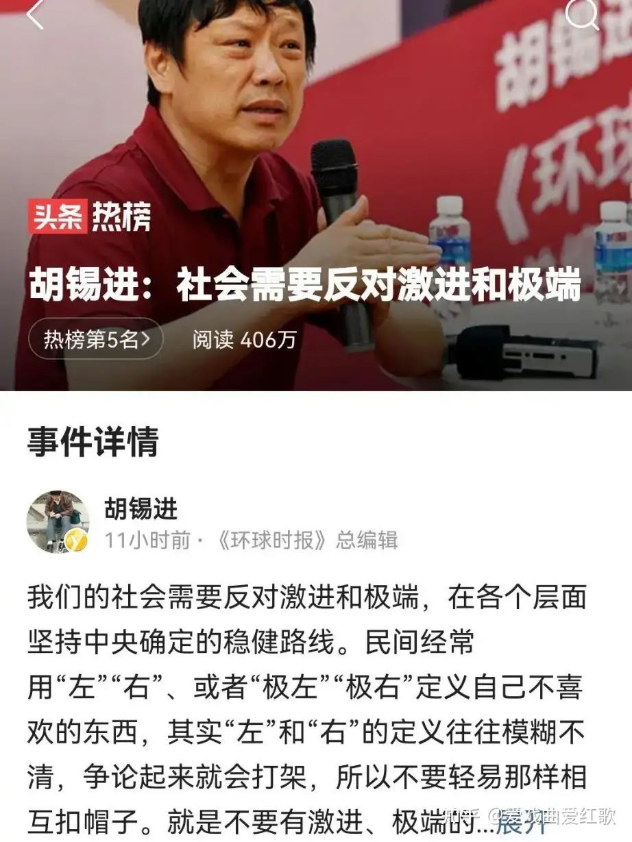 评飞岸支持老胡的“网民激进、极端论” - 知乎