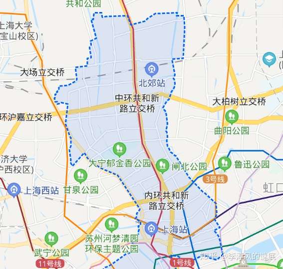 上海闸北区地图全图图片