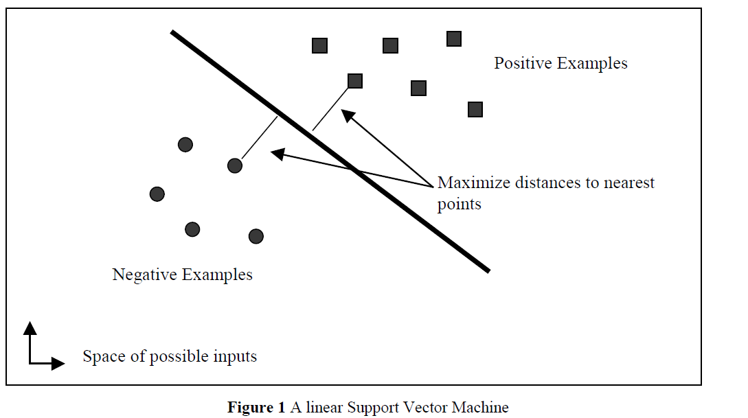 FIGURE 1 A linear Support Vector Machine