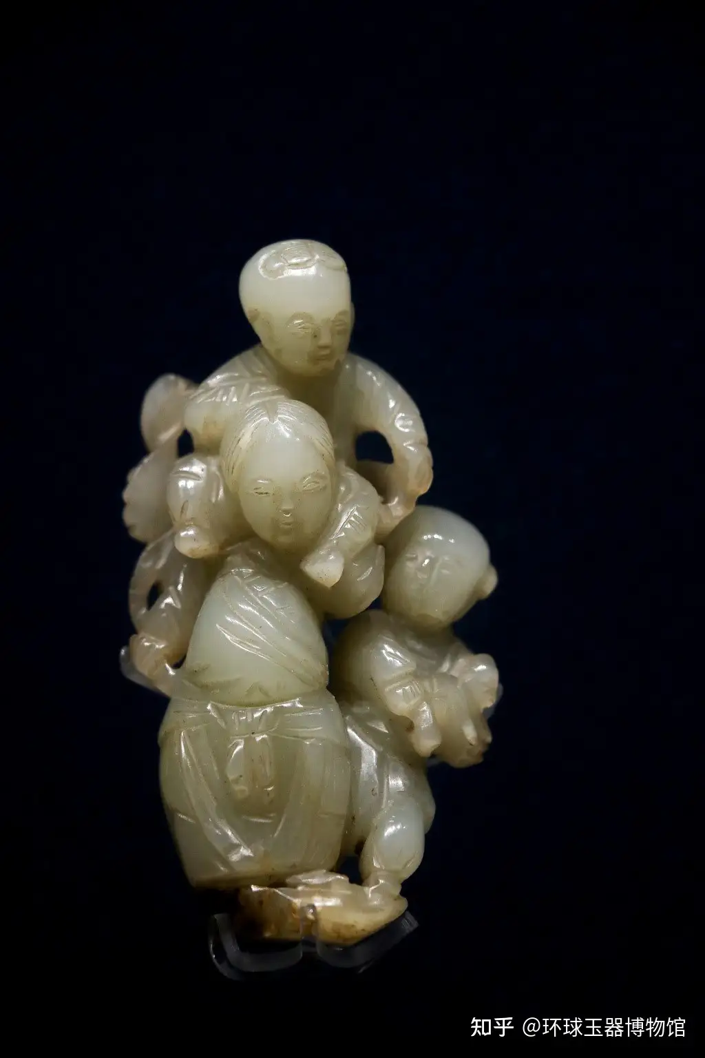 中国 玉石白玉彫刻 玉皿 玉器 V 2840E-