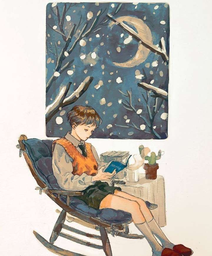 插画师noma的治愈系水彩插画作品