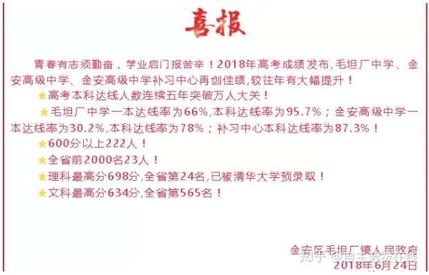 毛坦厂中学年高考放榜 再次刷爆网络 知乎