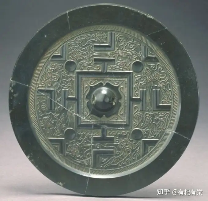 漢代鳳凰紋青銅鏡-