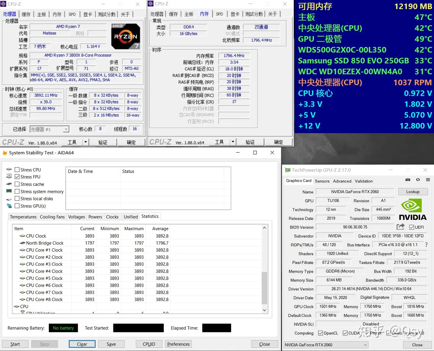 240水冷压ryzen 3800x行不行？乔思伯TW2-240 Pro简测- 知乎