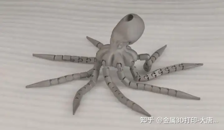 金属3D打印-金属小章鱼模型打印案例展示（小章鱼怎么折）