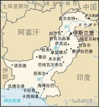 巴基斯坦与以色列地图图片