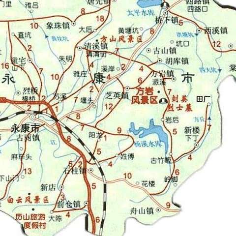 永康各镇地图图片