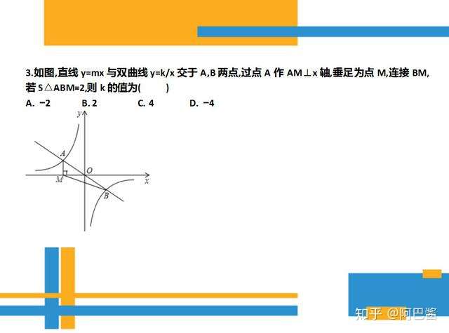 反比例函数比例系数的几何意义 整理的这几道题典型又全面 知乎