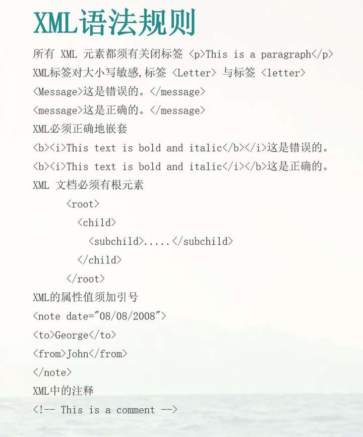 XML语法规则