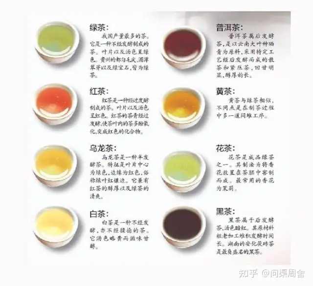 茶的分类》—通行的八大茶类- 知乎