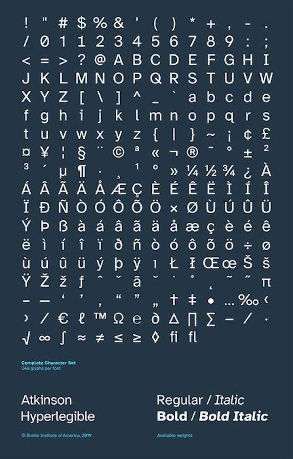 这是一套为视障人士设计的字体 知乎