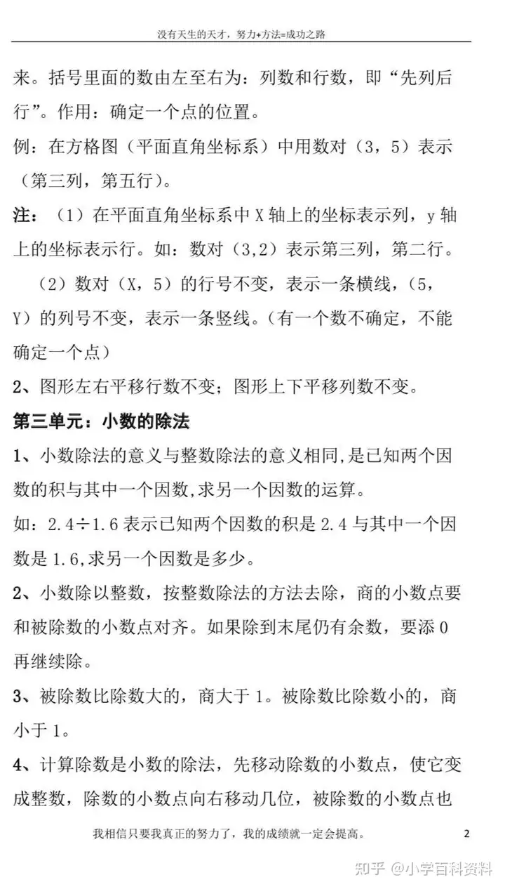 【小学五年级数学知识点】小学五年级数学学习电子版：小学数学知识点总结+小学数学题+小学数学公式+小学数学教材资料，学霸不在是别人家的孩子！家长替孩子收藏！ 第3张