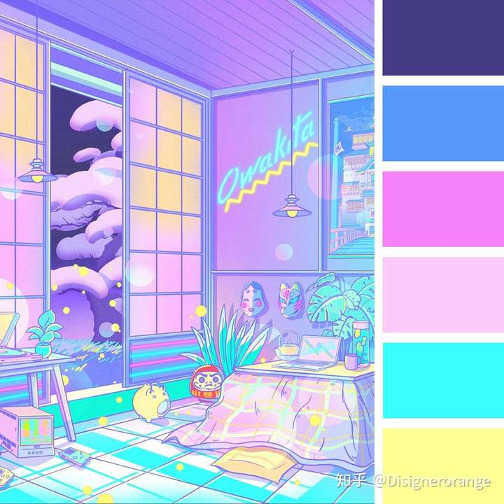 分享九组粉紫色梦幻配色