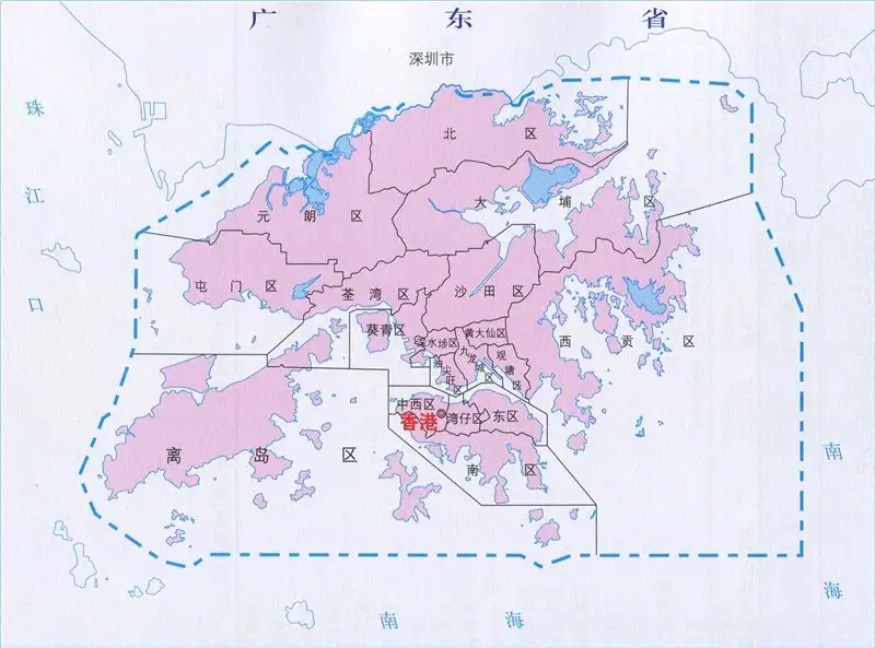 香港特别行政区划图插图