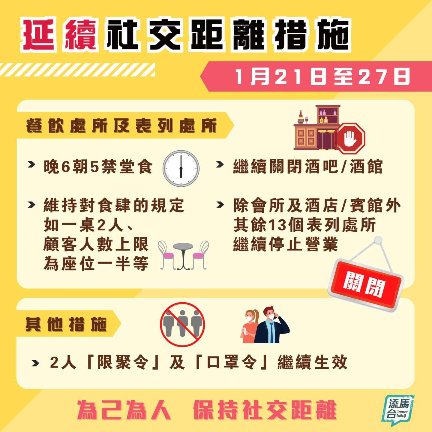 香港现行社交距离措施延长至1月27日 知乎