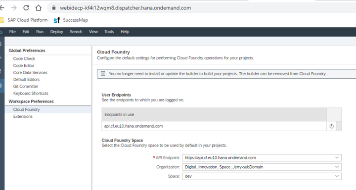 SAP WebIDE OData下拉菜单里的Destination是怎么来的